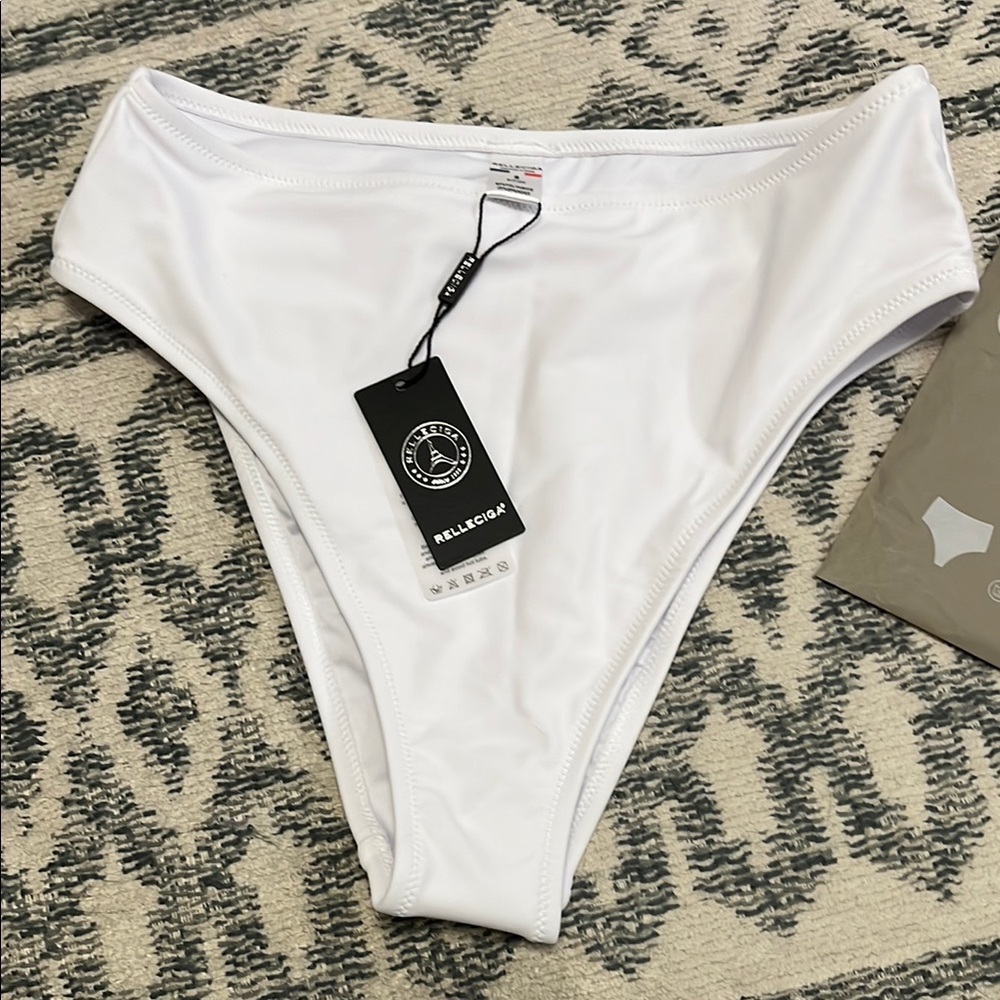 Women's White Swim Bottom